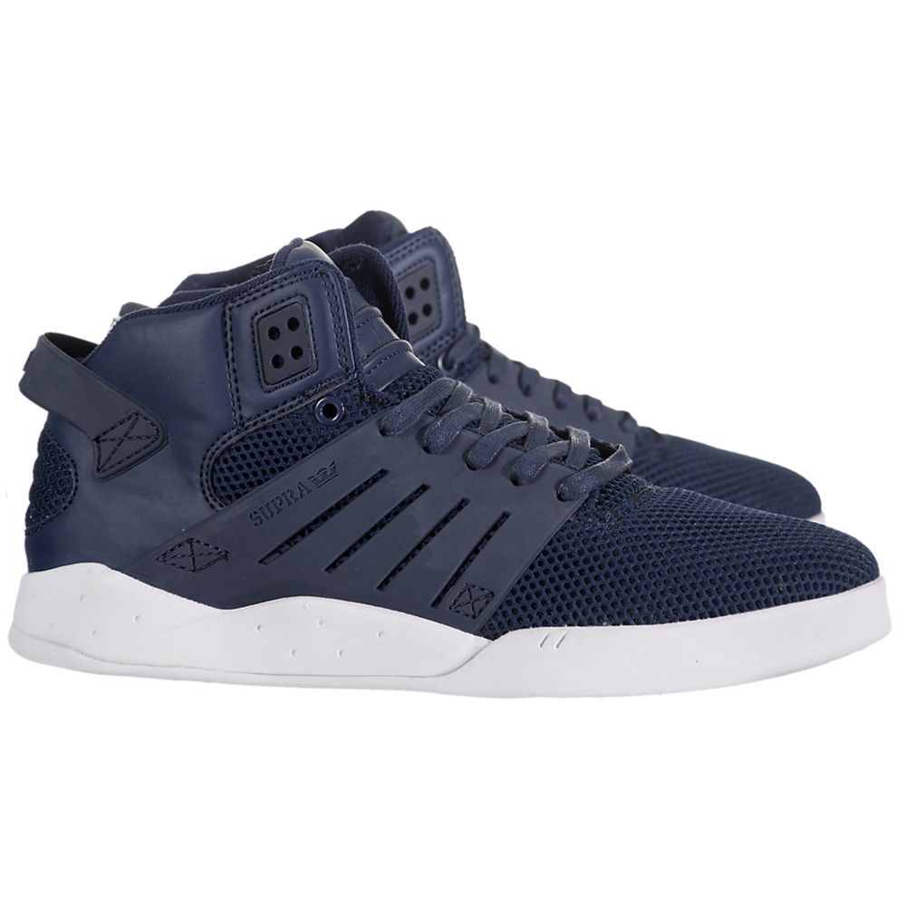 Chaussures de Skate Supra SkyTop III Bleu Marine Navy Avtion Homme | BRP-56343284